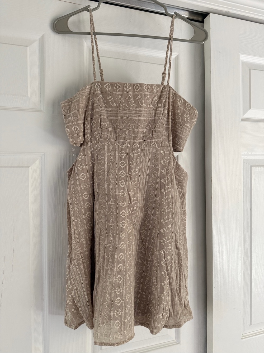 Altar'd State Tan Embroidered Sundress